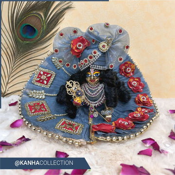 Beautiful Grey Dress with bhandej & kundan stones