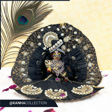 Beautiful black dress with chand stones for janmastmi