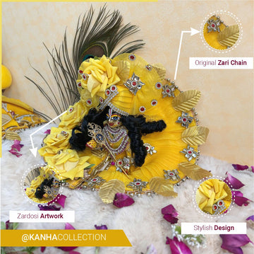 Most elegant yellow rose dress for janamastmi