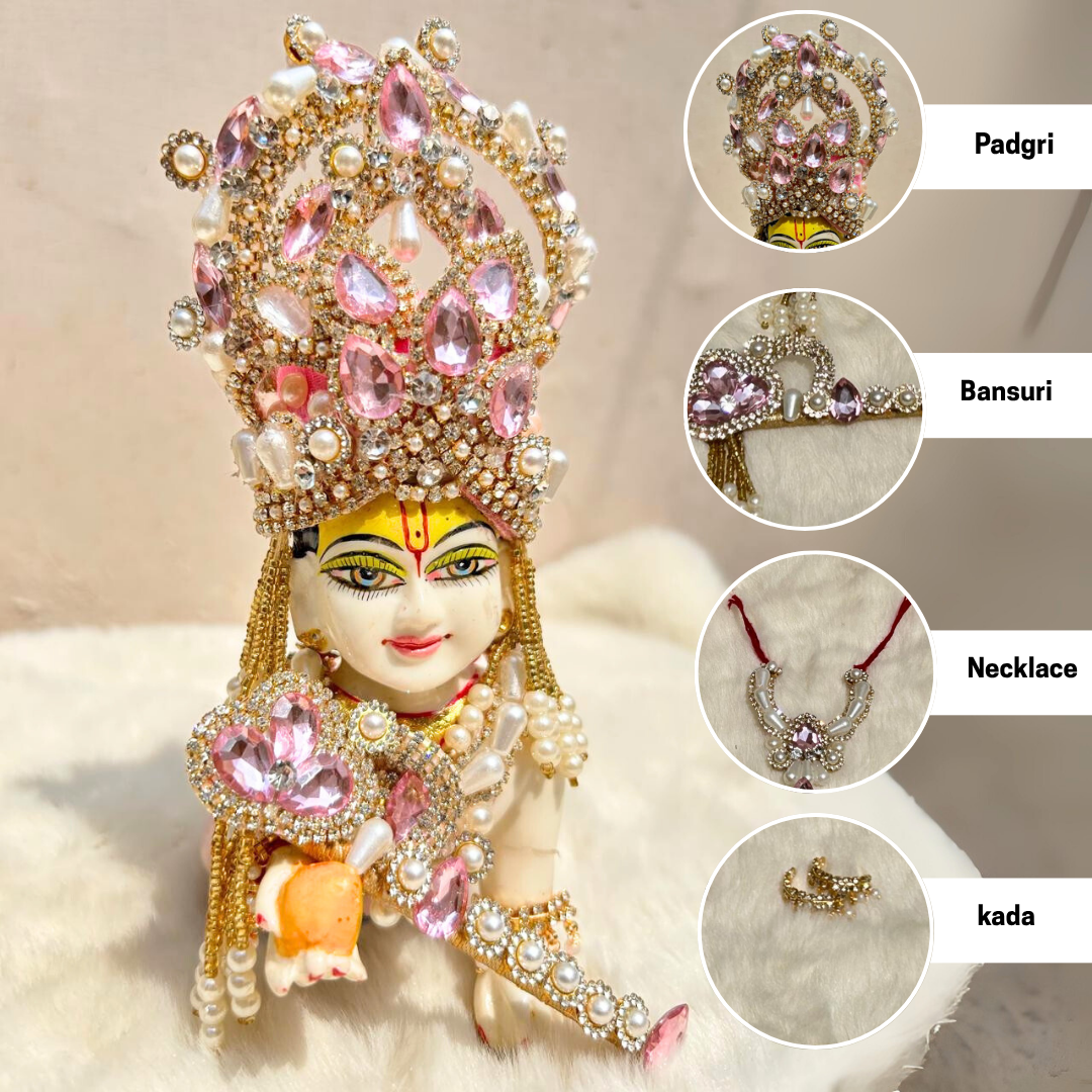 Crystal pink jewellery set