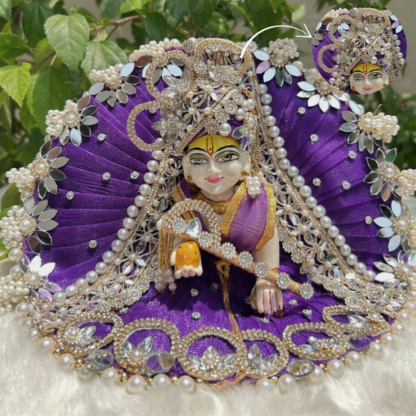 Most Preety Navy lavender Dress for janmashtami