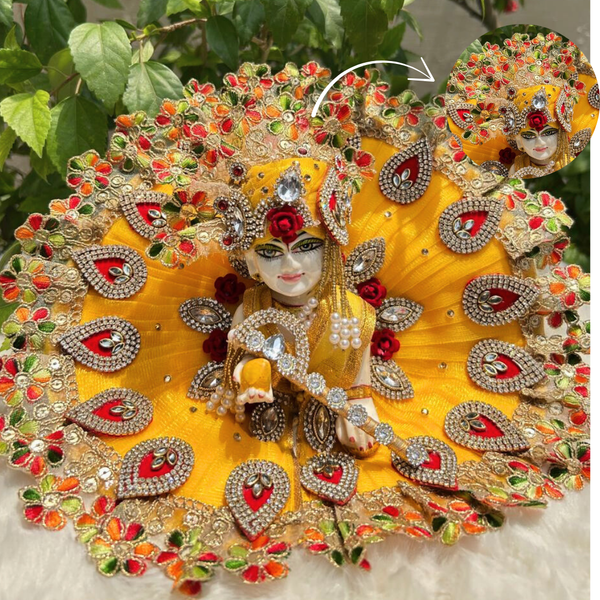 Beautiful Yellow Dress for janmashtami