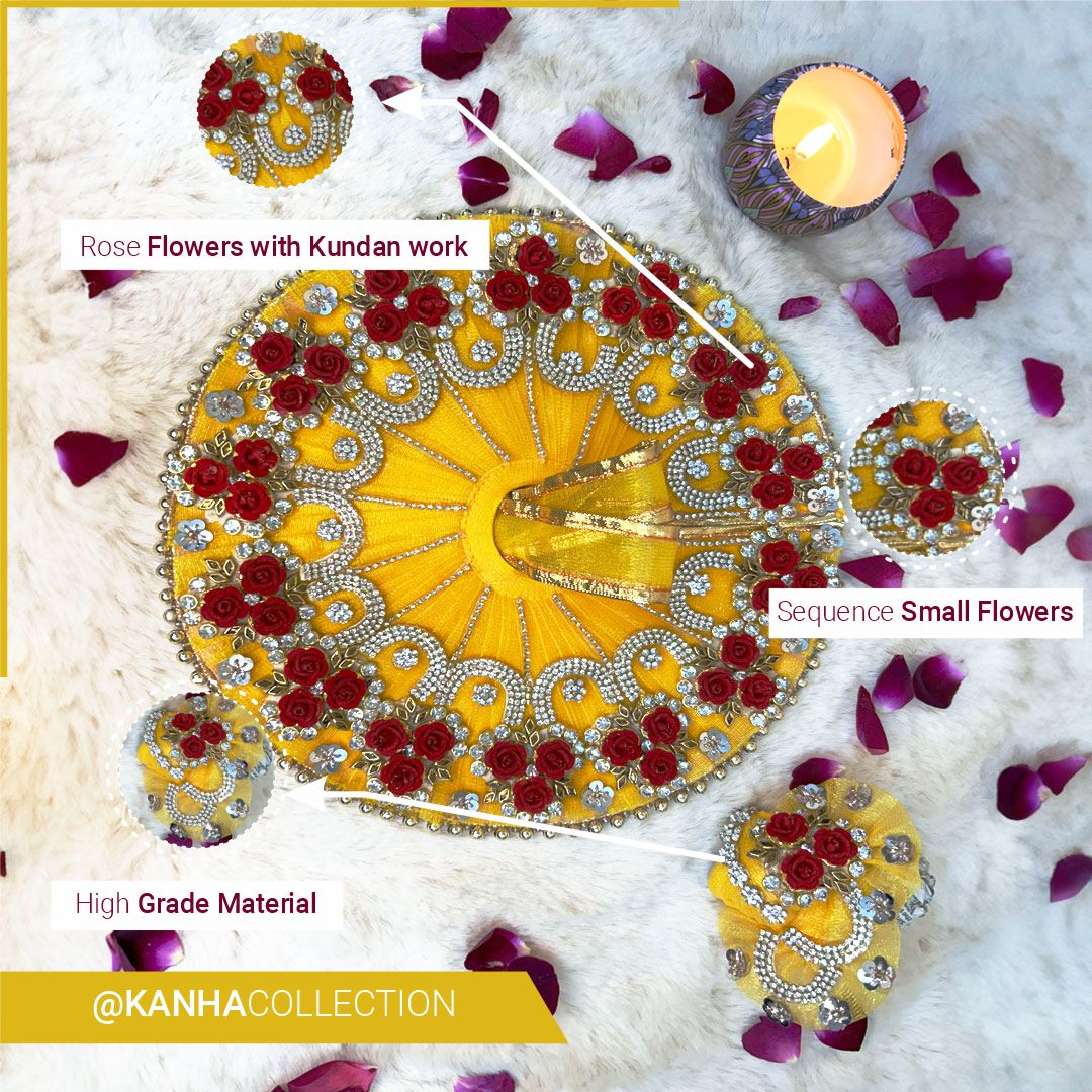 ELEGANT SUPER HEAVY RED ROSE DRESS WITH BANSURI AND PAGDI