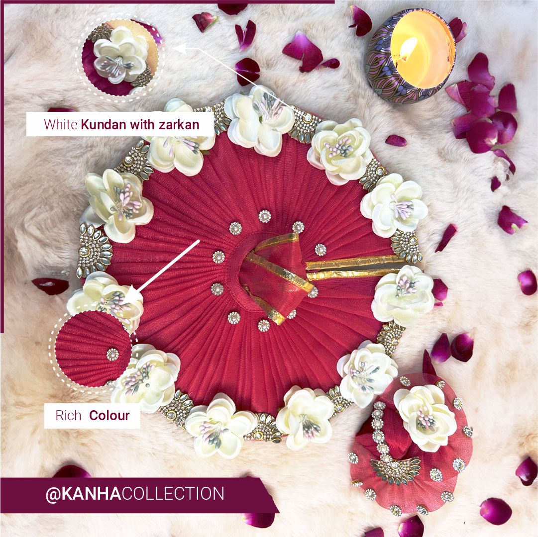 Designer Majanta Dress with beautiful  flowers