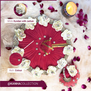 Designer Majanta Dress with beautiful  flowers