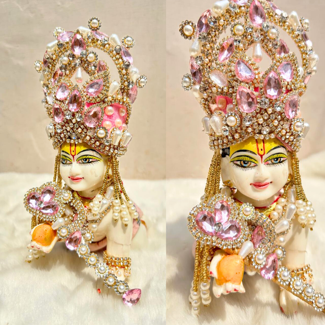 Crystal pink jewellery set