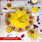 Heavy Yellow dress for janmastmi