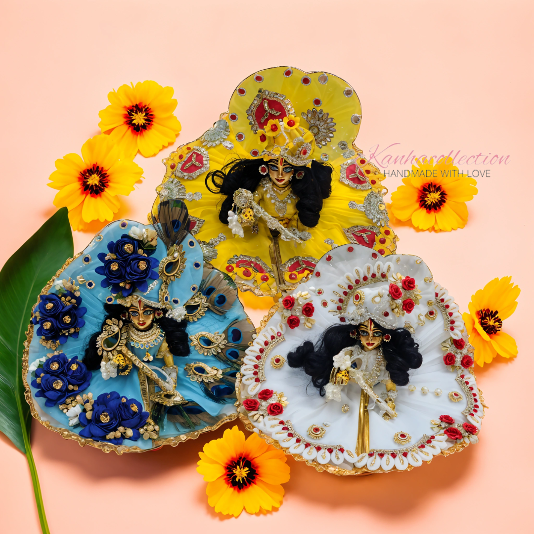 Festive combo PACK 0F 3 DESIGNER DRESS WITH PAGDI , BANSURI AND NAPPY (10PC COMBO)