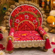 Beautiful & Premium Patola  Singhasan For laddu gopal ji