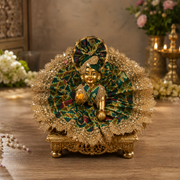 Beautiful and premium janmasthami combo 3 Heavy dress with pagdi + jewellery set free (Lotus Combo)