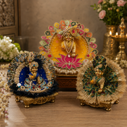 Beautiful and premium janmasthami combo 3 Heavy dress with pagdi + jewellery set free (Lotus Combo)
