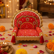 Beautiful & Premium Patola  Singhasan For laddu gopal ji