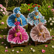 Premium 4pc Pure Cotton Dress Combo With 4 Pagdi  Without Bukram (Floral Prints Combo)