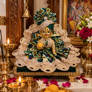 Beautiful Radha Asthami Dress for Laddu Gopal ji pack of 2 Dress with Mukut