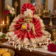 Beautiful Radha Asthami Dress for Laddu Gopal ji pack of 2 Dress with Mukut