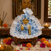 Premium Pure Cotton Dress for Laddu Gopal ji 4pc Set with 4 Pagdi Without Bukram Washable Dress
