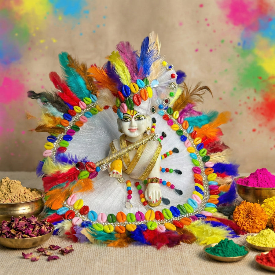 Holi special Laddu ji Dress With Pagdi & Bansuri