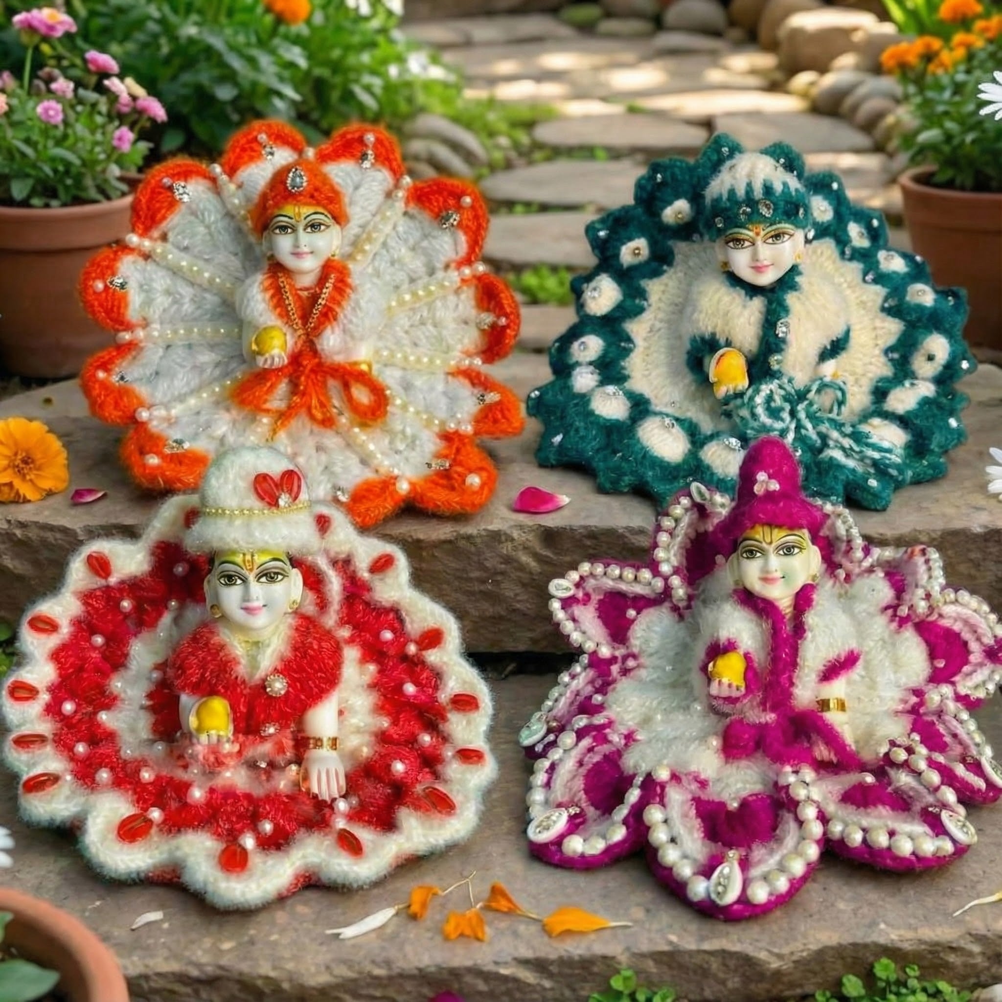 Beautiful & Premium 3pc heavy woolen set with cap + 1 heavy dress with cap & bansuri free