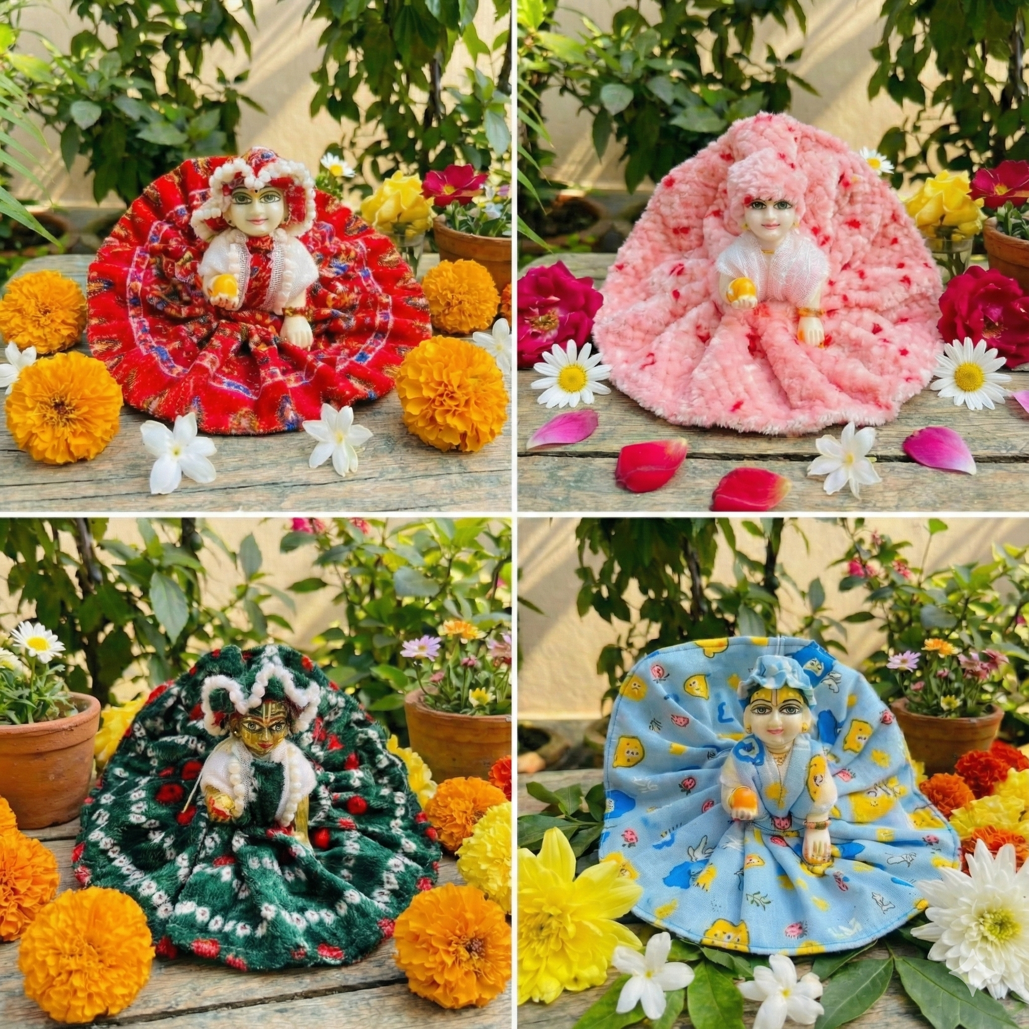 Winter special combo- 4 premium velvet dress + 4 socks, 2 shawl 4 nappy