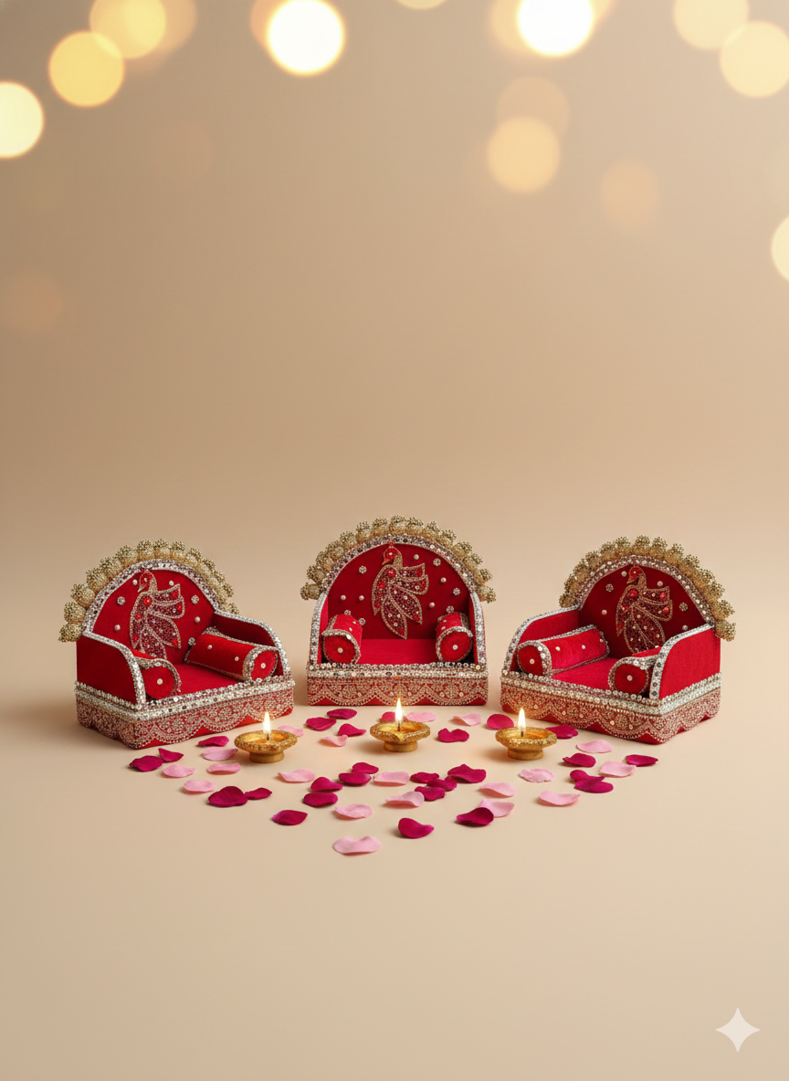 ROYAL & PREMIUM MOR SINGHASAN FOR LADDU GOPAL JI