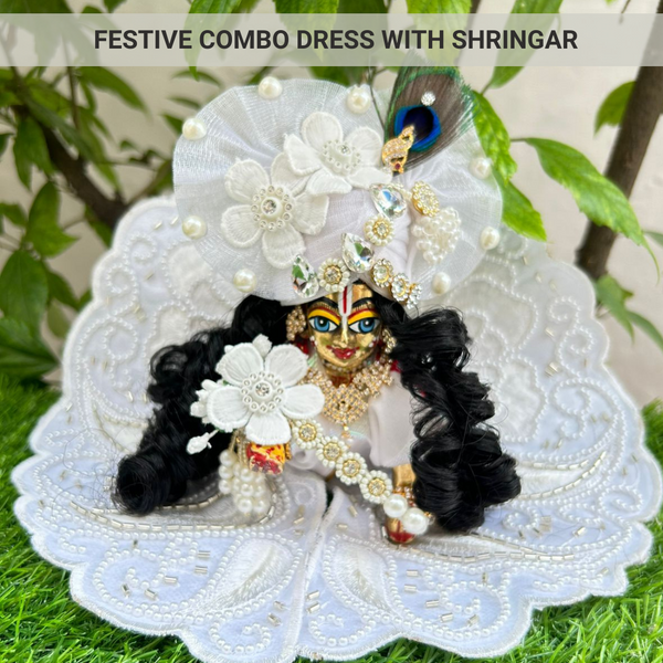 Festive Combo – 2 Dresses & Jewellery (12Pc Set)