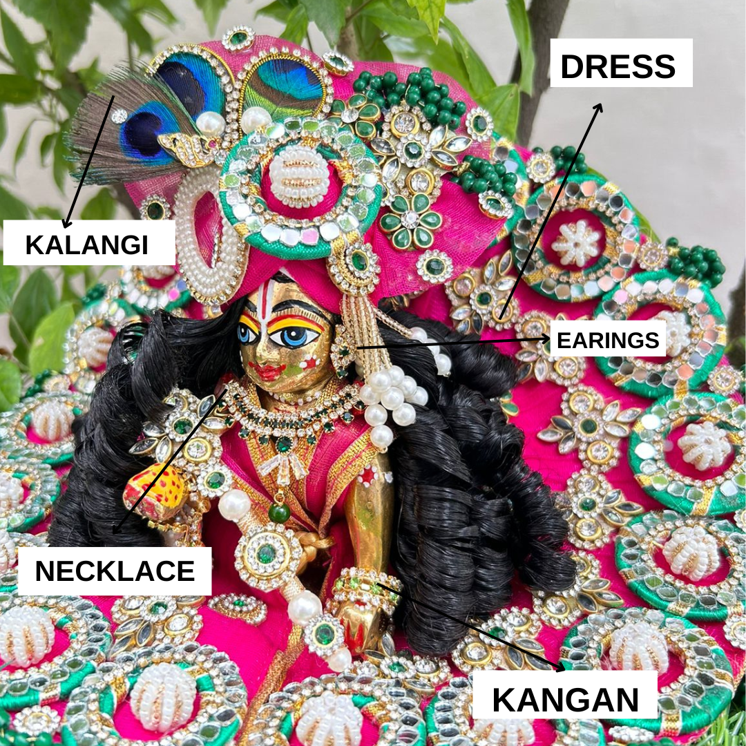 Diwali special dress with jewellery (10 pc set)