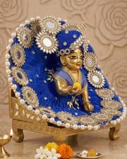Most Preety Navy Blue Dress for janmashtami