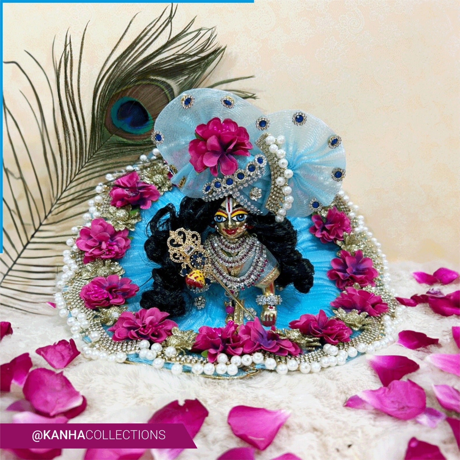 Heavy Blue dress with pagdi