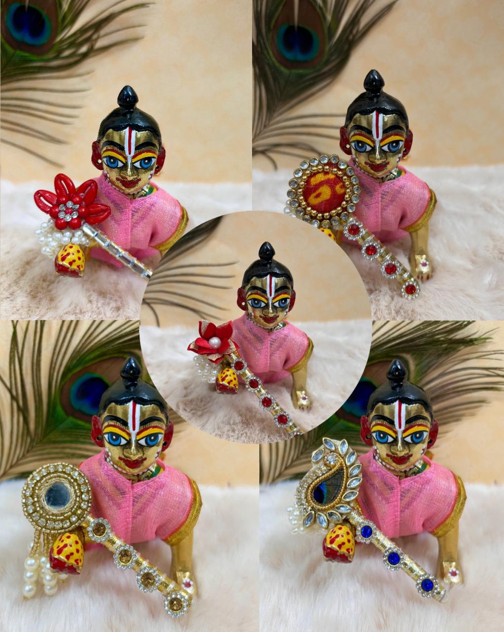 5  DRESS COMBO FOR FESTIVAL WITH 5 MACHING PAGDI & BANSURI (15PC SET)