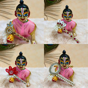 4 DESIGNER DRESS COMBO WITH MACHING PAGDI & BANURI (12 PC SET)