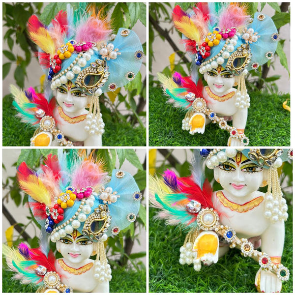 Beautiful & Premium 4 pc Hand Embroidery Dress for Summer + 1 Pagdi & Bansuri free