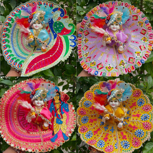 Beautiful & Premium 4 pc Hand Embroidery Dress for Summer + 1 Pagdi & Bansuri free