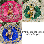 Beautiful Premium 3 Heavy Dress Combo With Pagdi + Jewellery Set Free (Butterfly Combo)