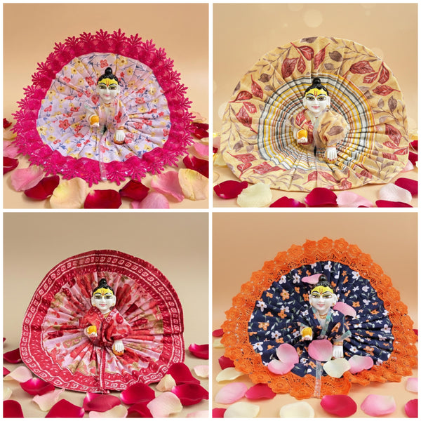 Premium & Beautiful 4pc cotton Daily wear dress set+Pagdi & Bansuri free