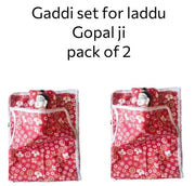 Gaddi set with pillow and bedsheet for laddu gopal ji pack of 2