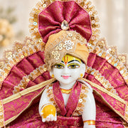 Royal Pink Designer Laddu Gopal Ji Dress –With Pagdi & Patka
