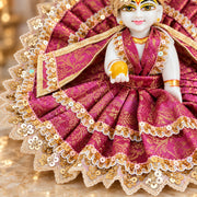 Royal Pink Designer Laddu Gopal Ji Dress –With Pagdi & Patka