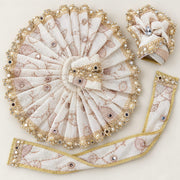 White &amp; Golden Designer Laddu Gopal Ji Dress –With Pagdi & Patka