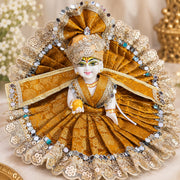 Golden Mustard Designer Laddu Gopal Ji Dress –With Pagdi & Patka