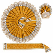 Golden Mustard Designer Laddu Gopal Ji Dress –With Pagdi & Patka