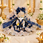 Royal Blue Designer Dress for Laddu Gopal Ji-With Pagdi & Patka