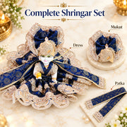Royal Blue Designer Dress for Laddu Gopal Ji-With Pagdi & Patka