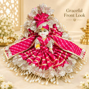 Royal Pink Dress For Laddu Gopal ji-With Pagdi & Patka
