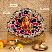 Pink & Navy Blue Patel Designer Dress For Laddu gopal jI For Diwali
