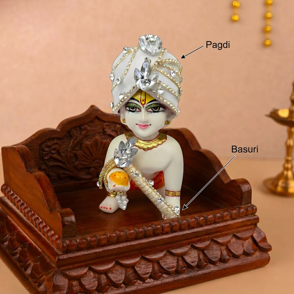 8 Piece Pure Cotton Laddu Gopal Dress Combo + Free Pagdi & Bansuri