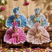 Premium 4pc Pure Cotton Dress Combo With 4 Pagdi  Without Bukram (Floral Prints Combo)