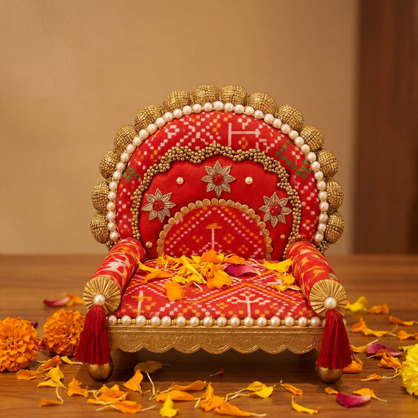 Beautiful & Premium Patola  Singhasan For laddu gopal ji