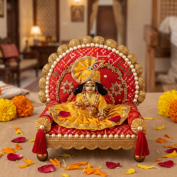 Beautiful & Premium Patola  Singhasan For laddu gopal ji