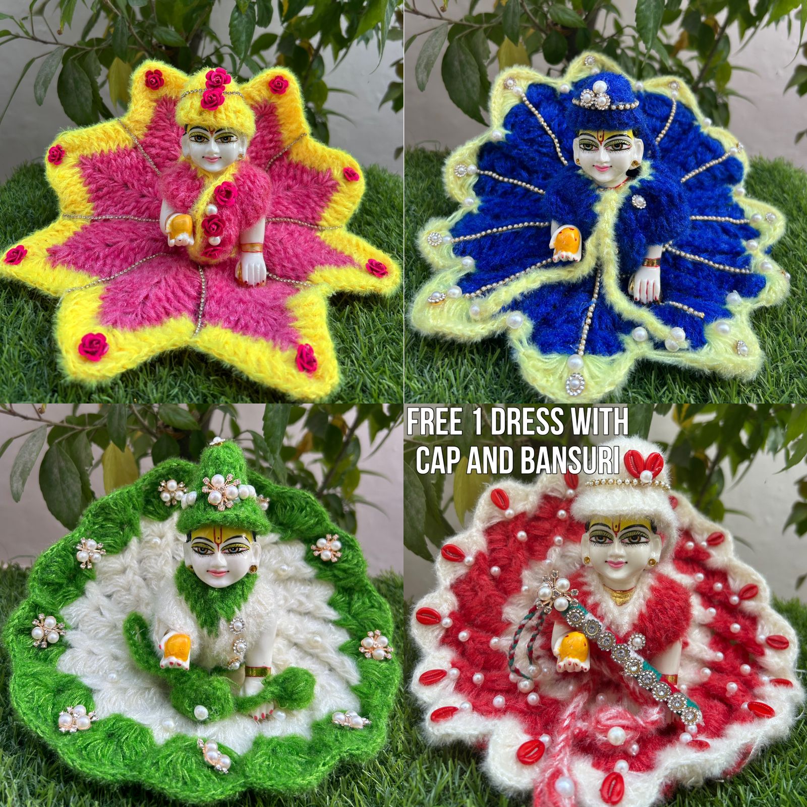 Woolen special heavy combo 3 dress + 1 dress with bansuri free