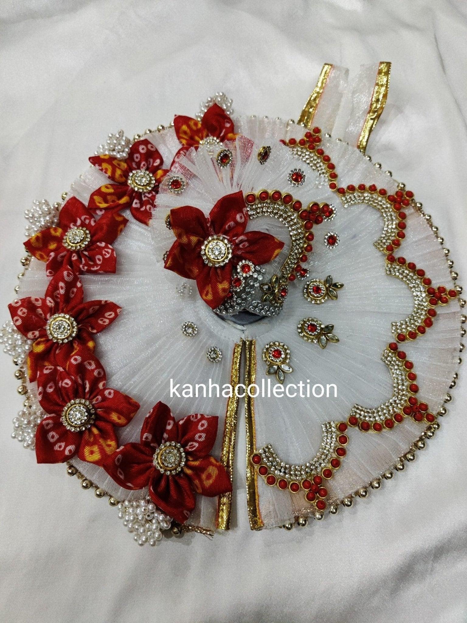 Size 6)(12 inch) Kridham Green Designer Laddu Gopal Dress, Krishna Dress, Kanha  Dress with